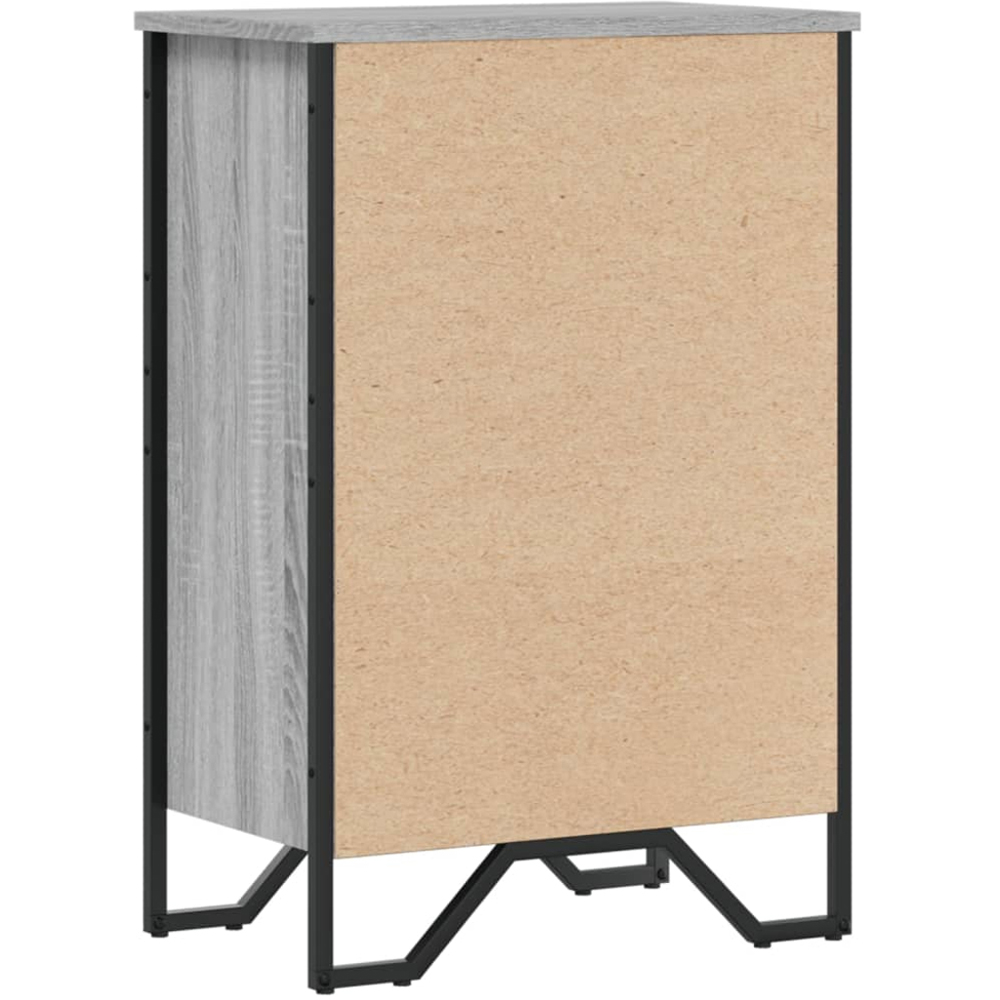 vidaXL 2 Shelf Grey Sonoma Small Bookcase Image 5