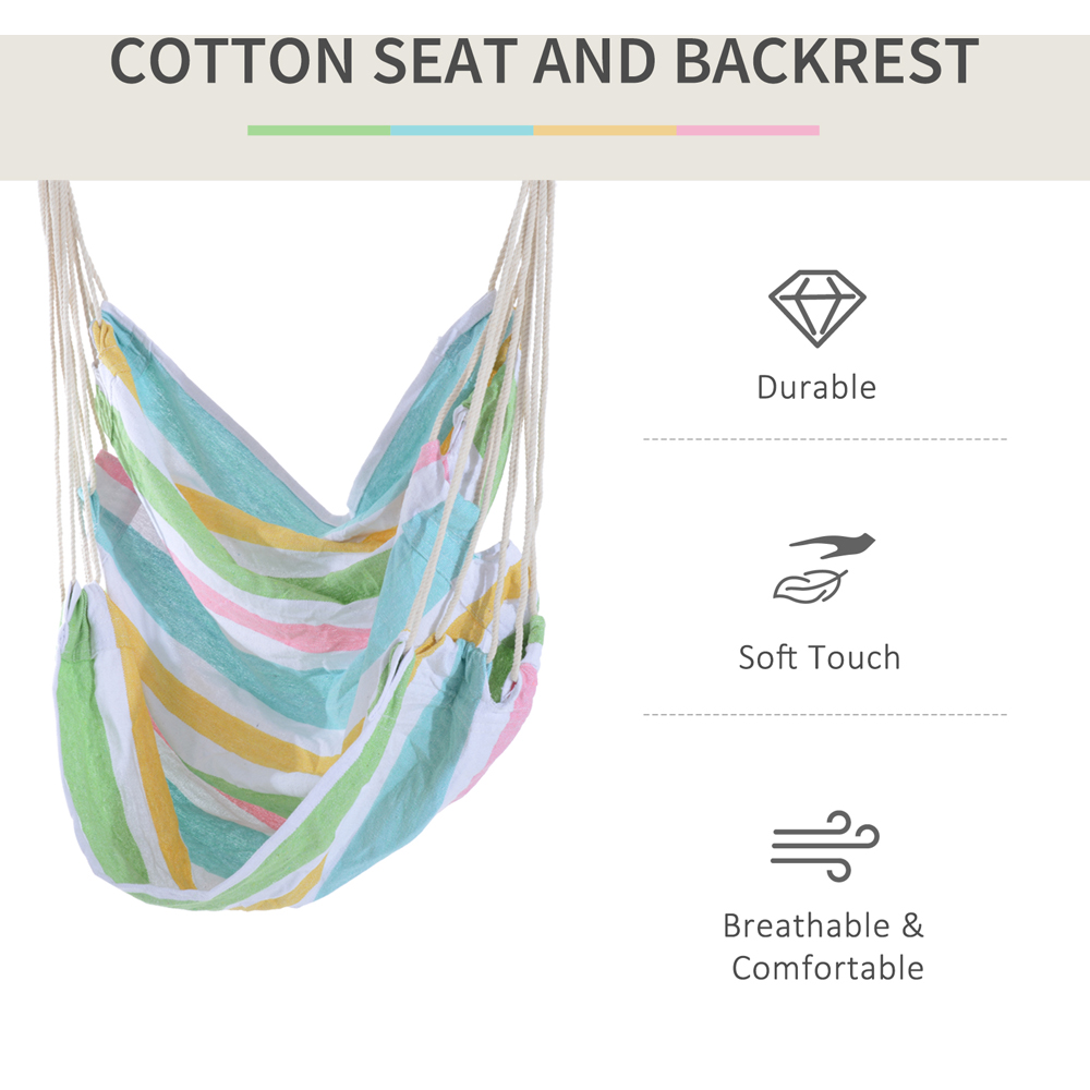 Outsunny Outdoor Rope Hanging Swing Chair Image 5