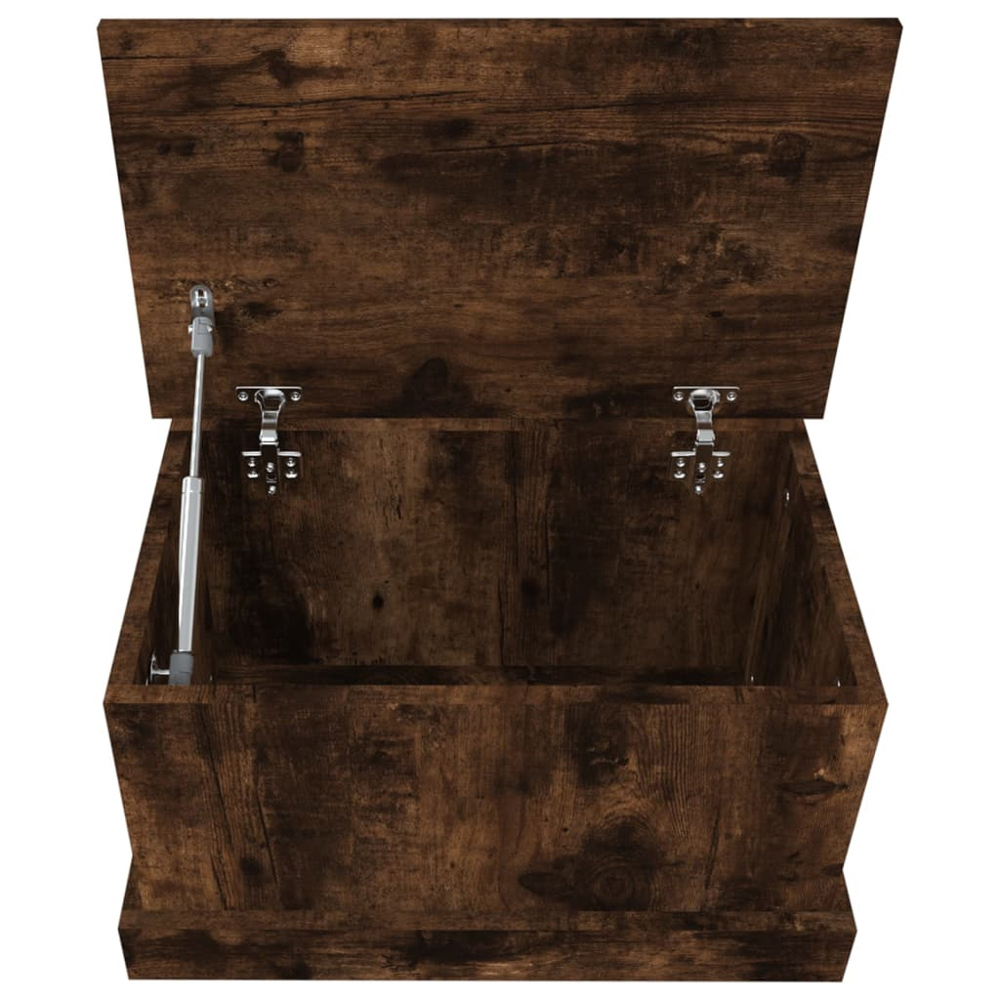 vidaXL Smoked Oak Storage Box with Lift Top Lid Image 4