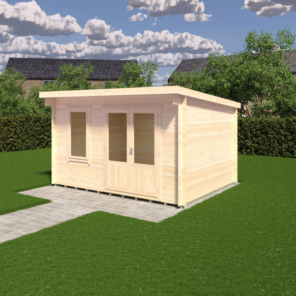 Shire Edgefield 13 x 10ft Apex Garden Log Cabin Image 2