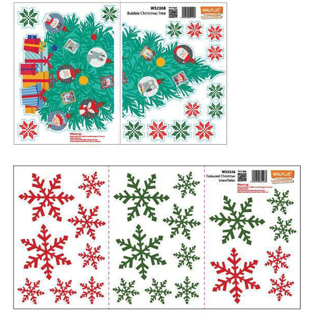 Walplus Colourful Christmas Tree Friends Self Adhesive Wall Sticker 37 Piece Image 3