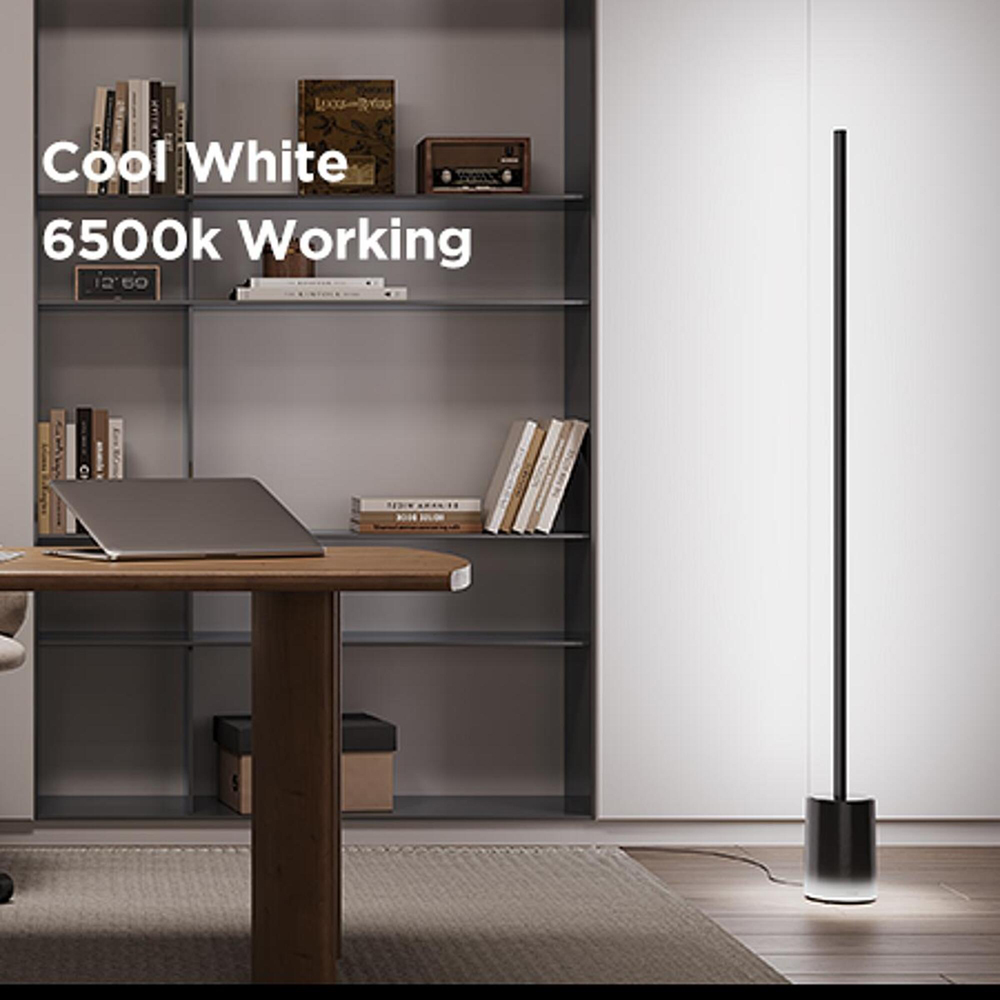 Govee RGBICWW LED Black Smart Cylinder Floor Lamp Image 7