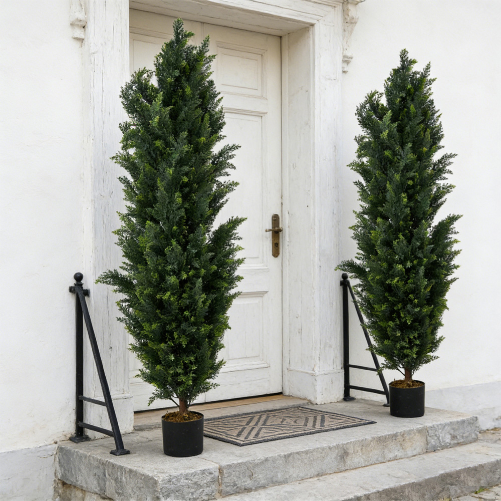 Living and Home Decorative Artificial Cypress Tree in Pot 150cm Image 7