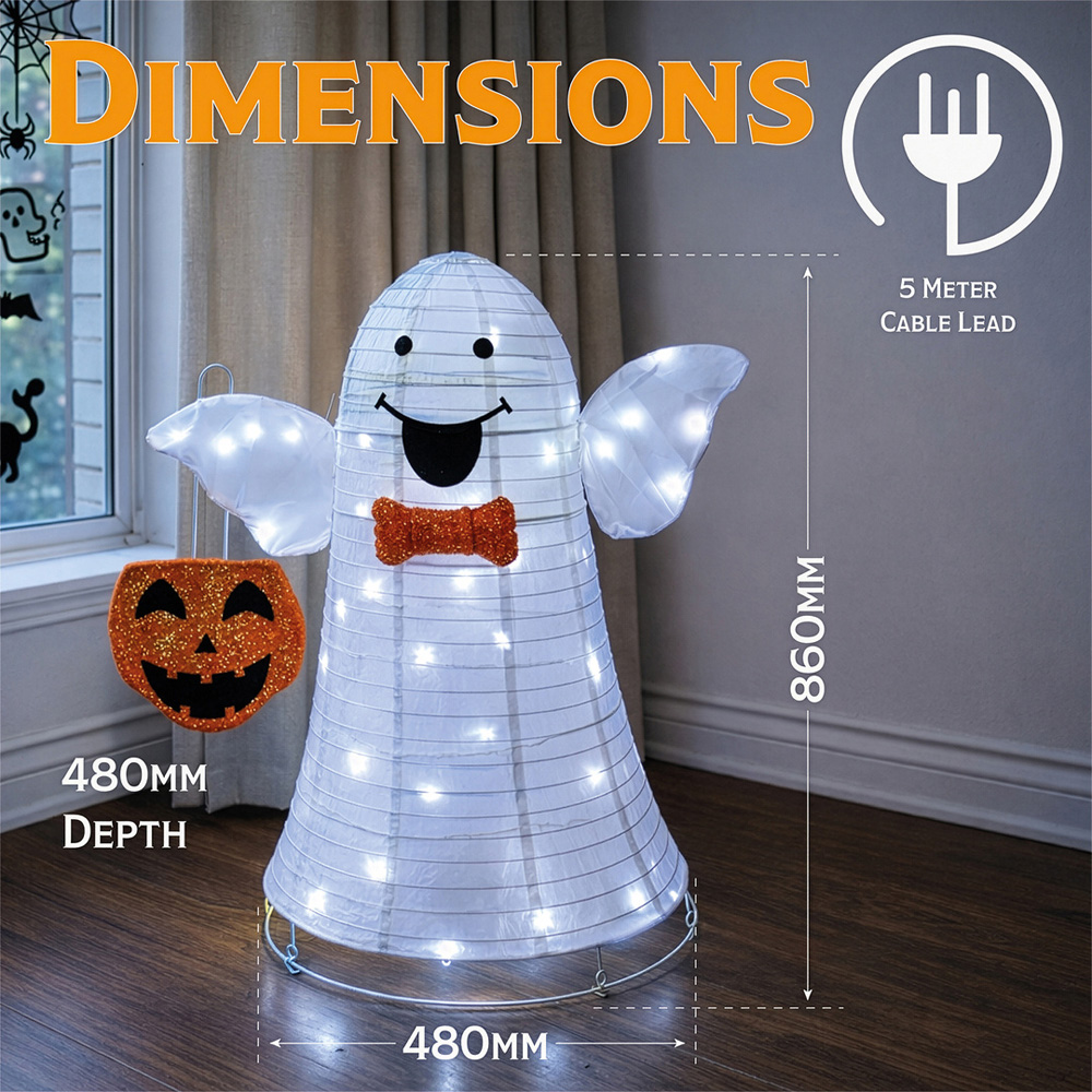FXLab Foldable Ghost Outdoor Halloween Decoration 48 x 86cm Image 8