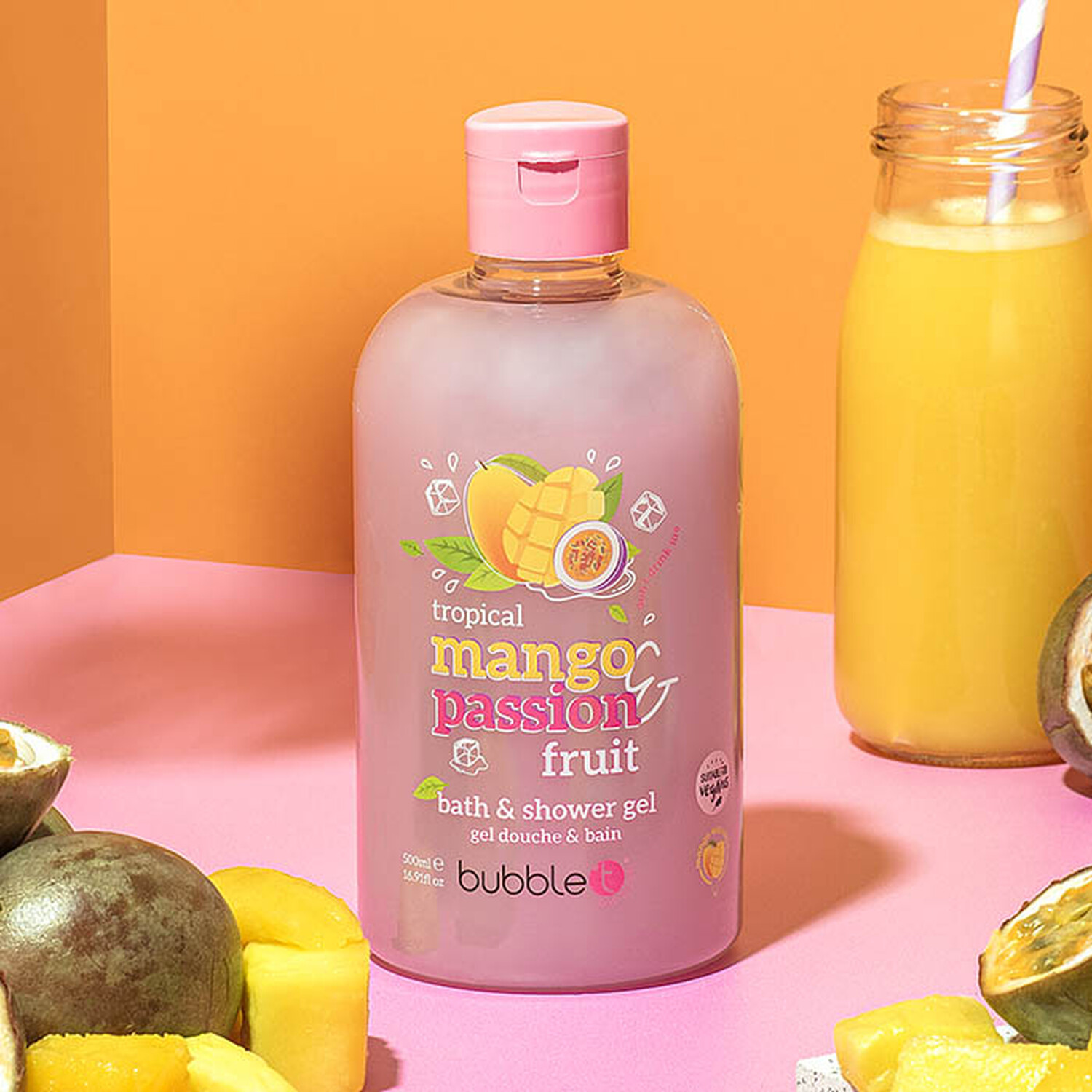 Mango and Passionfruit Shower Gel 500ml - Purple Image 2