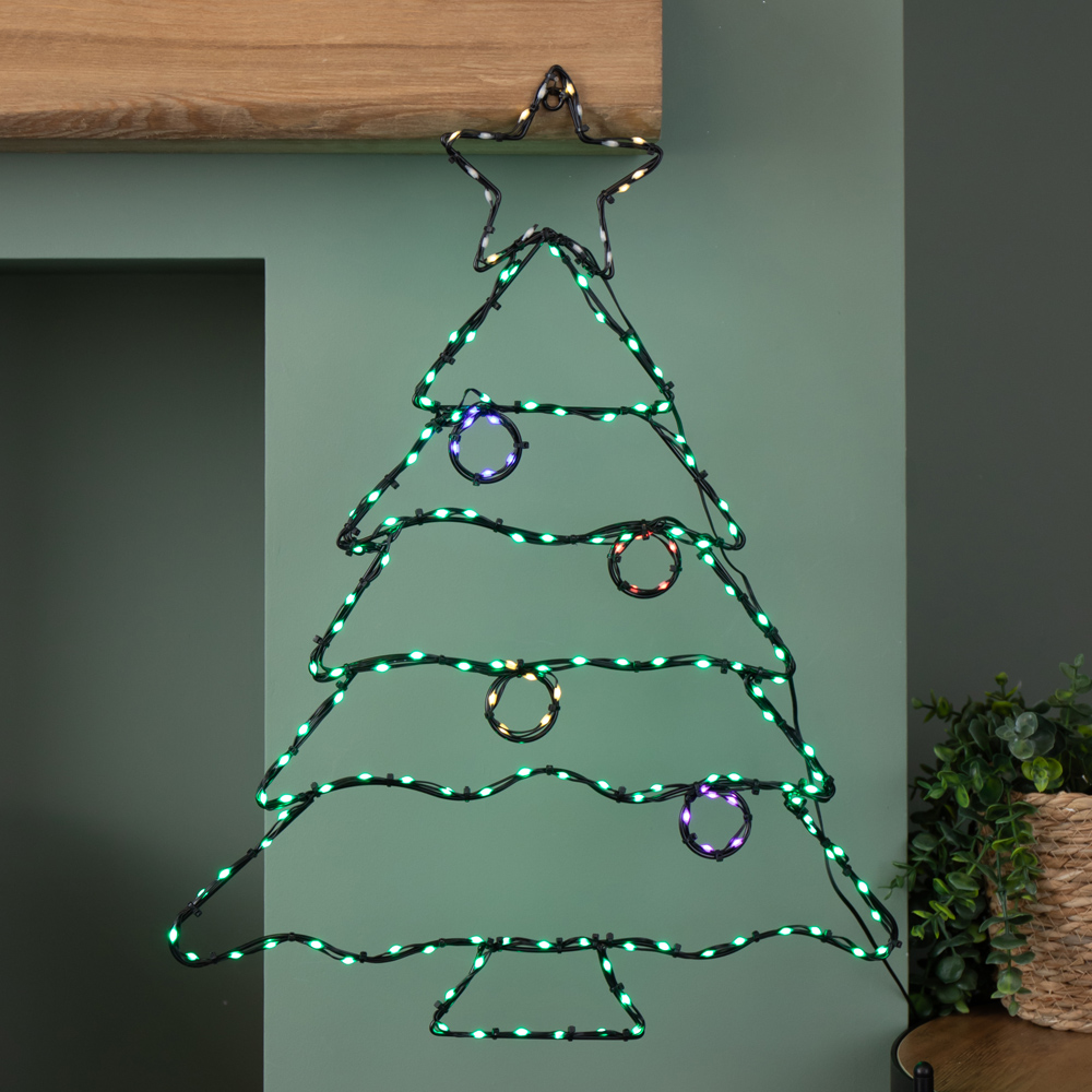 Samuel Alexander Multicolour LED FlexiBrights Light Up Christmas Tree Silhouette Decoration Image 6