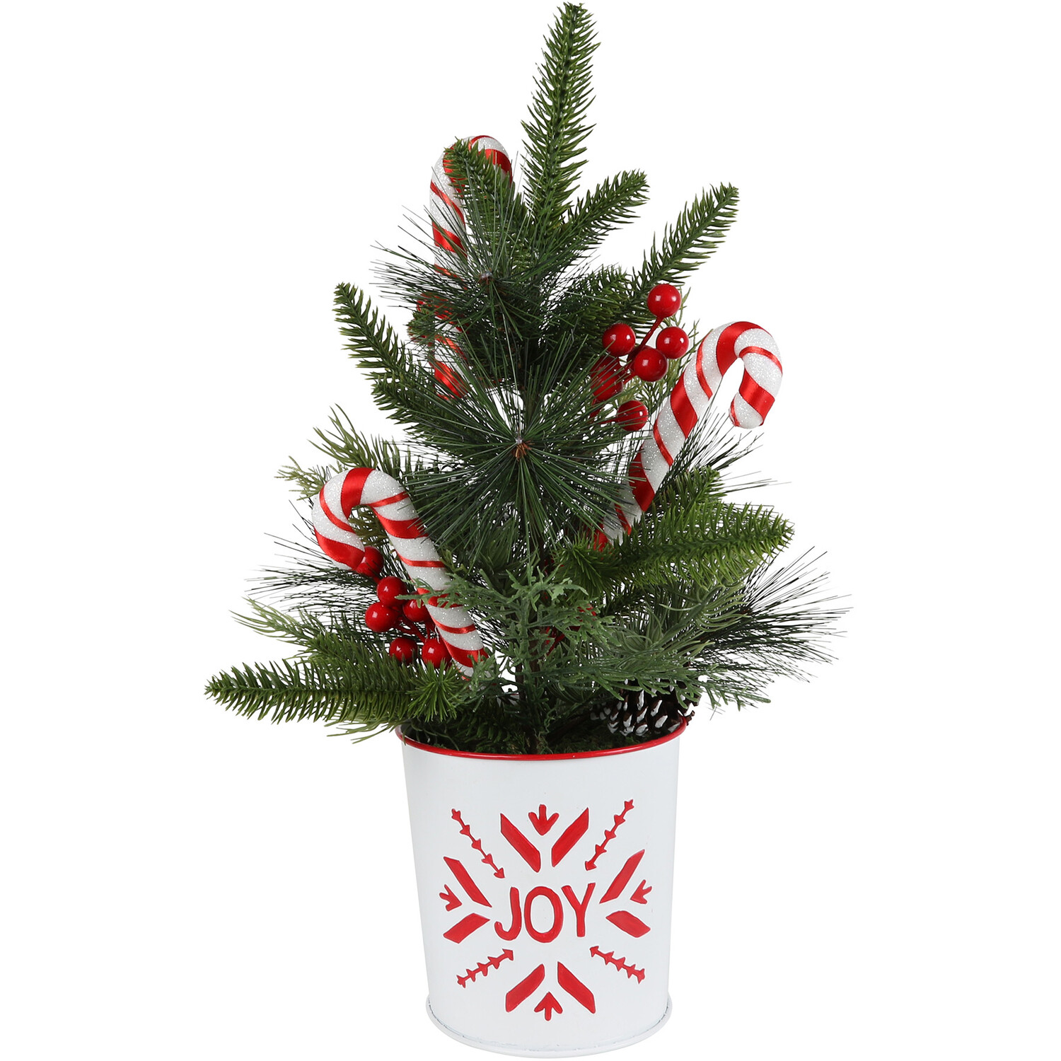 Candy Cane Joy Potted Tree - Green Image 1