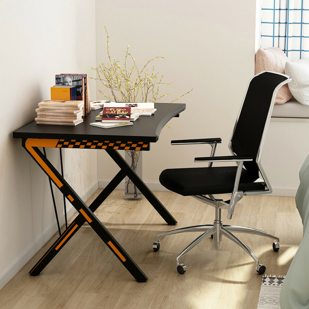 Costway Curved Front Ergonomic Gaming Computer Desk Image 6