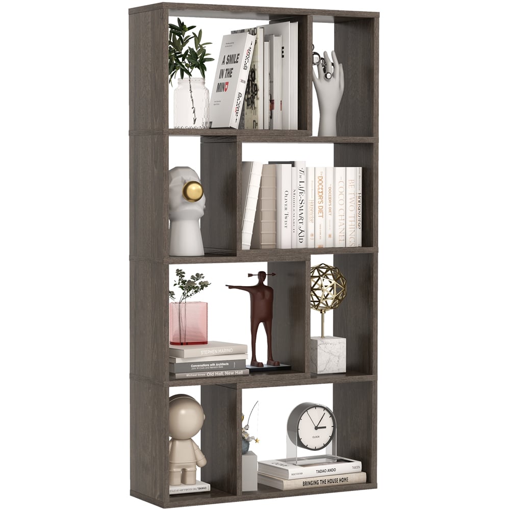 Costway 8 Cube Grey Geometric Bookshelf Image 3