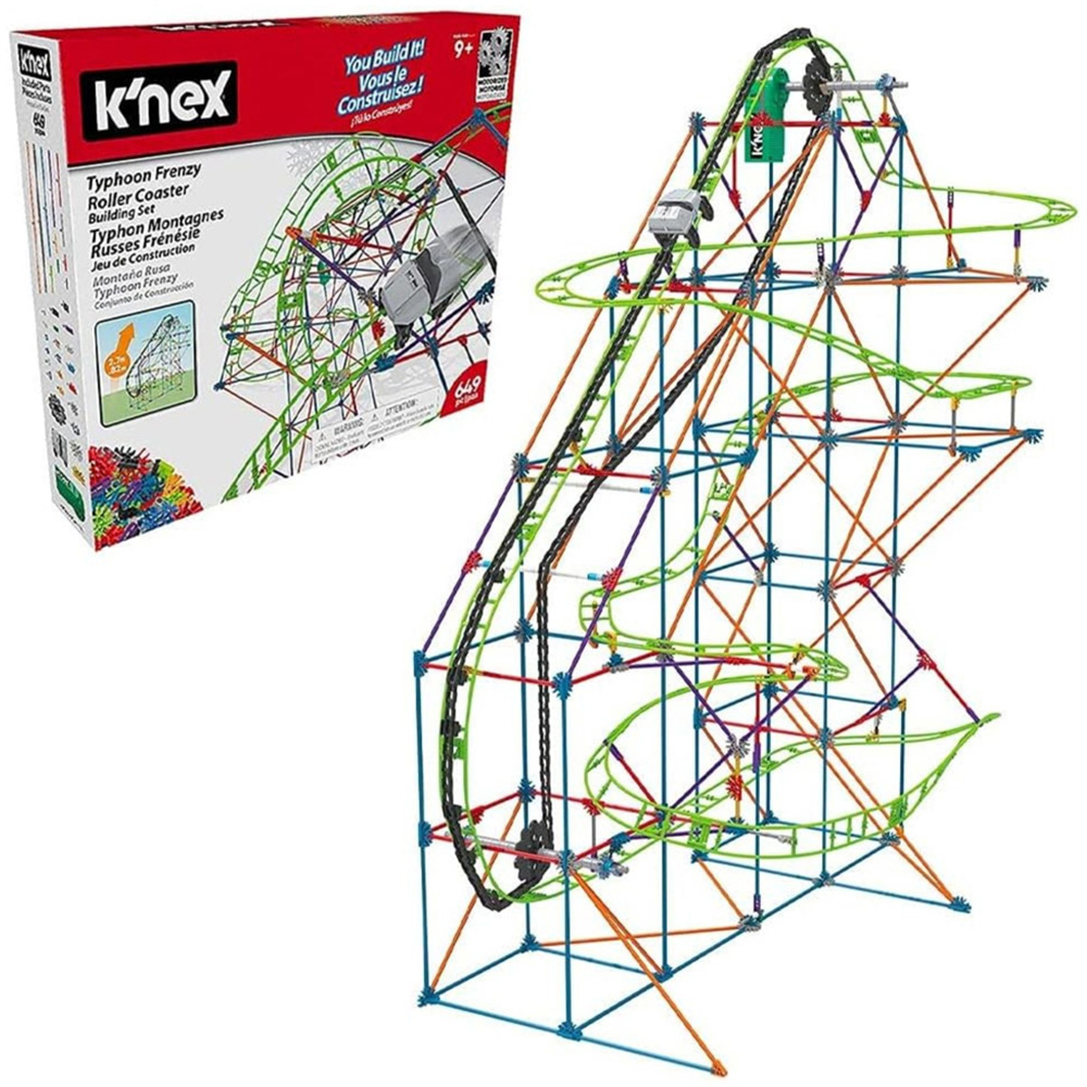 Basic Fun K'NEX Typhoon Frenzy Roller Coaster Building Set 640 Piece Image 3