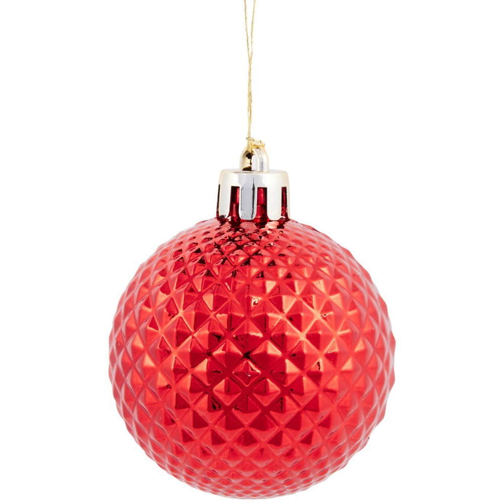 Pack of 33 Sleigh Bells Ring Baubles Red Image 4
