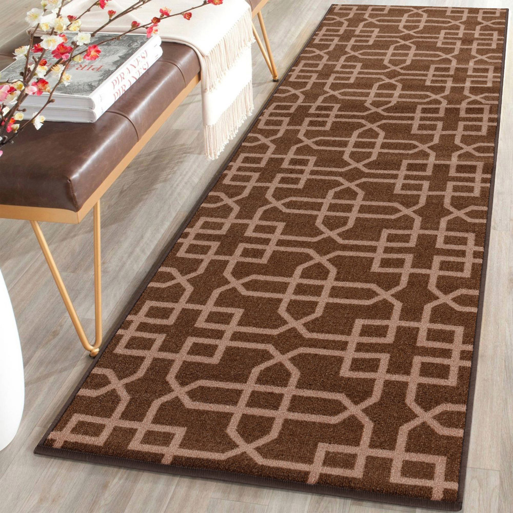 Smart Living Siam Brown and Beige Gel Back Non-Slip Door Mat 50 x 80cm Image 2