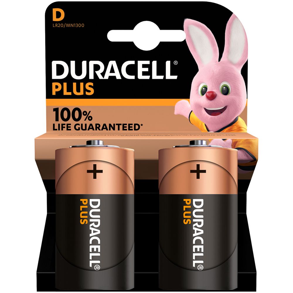 Duracell Plus Power D Battery 2 Pack Image