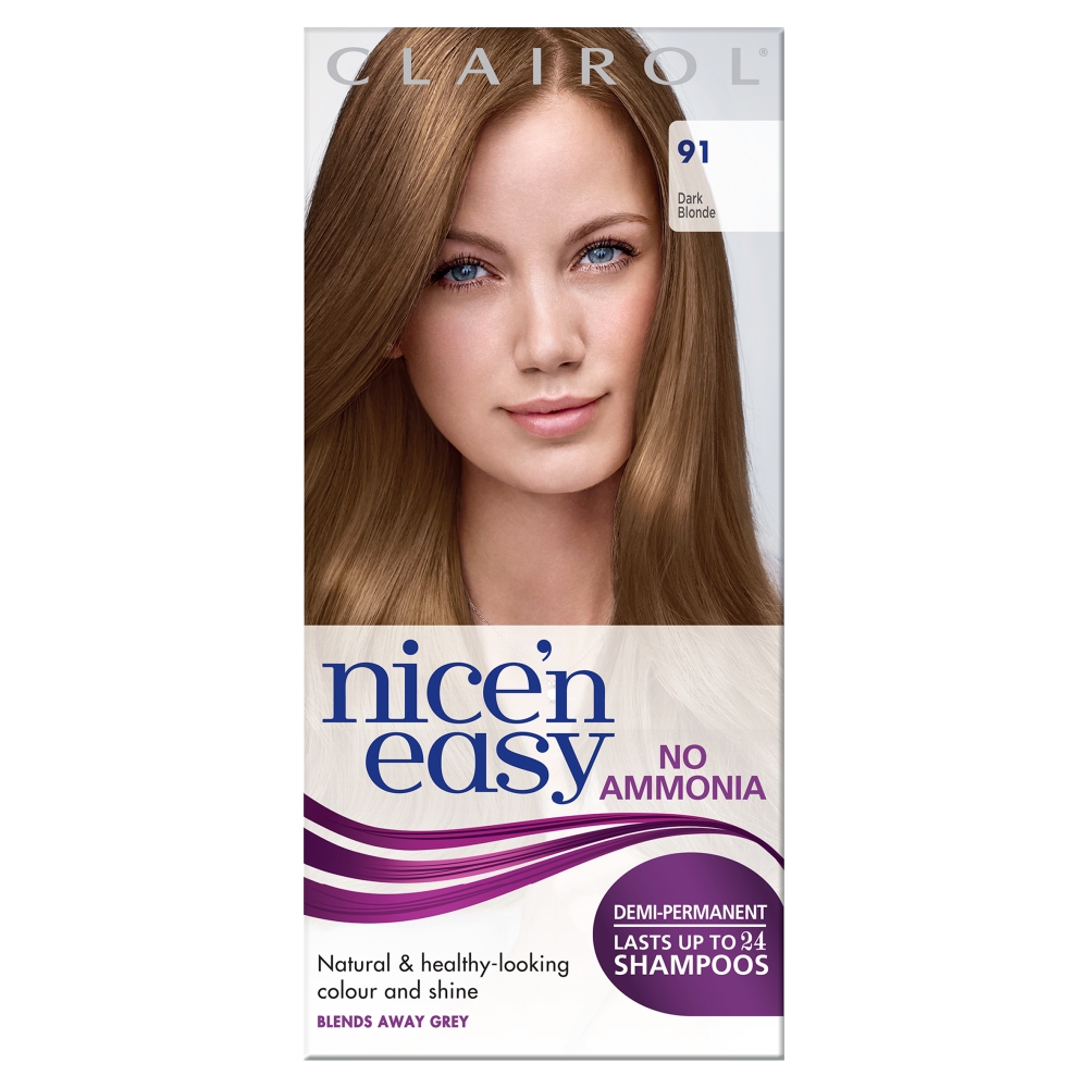 Clairol Nice'n Easy Dark Blonde 91 Non-Permanent Hair Dye Image 1
