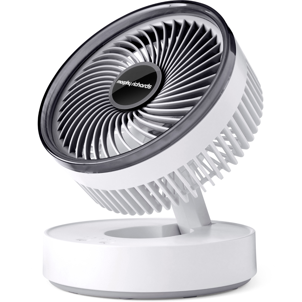 Morphy Richards White Rechargeable USB Oscillating Desk Fan 6 inch Image 5