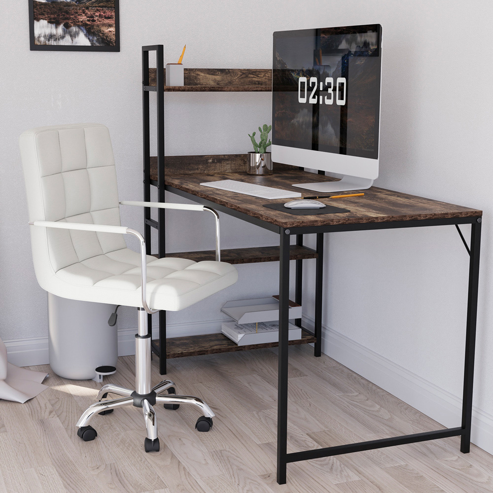 Vida Designs Calbo White Office Chair Image 3