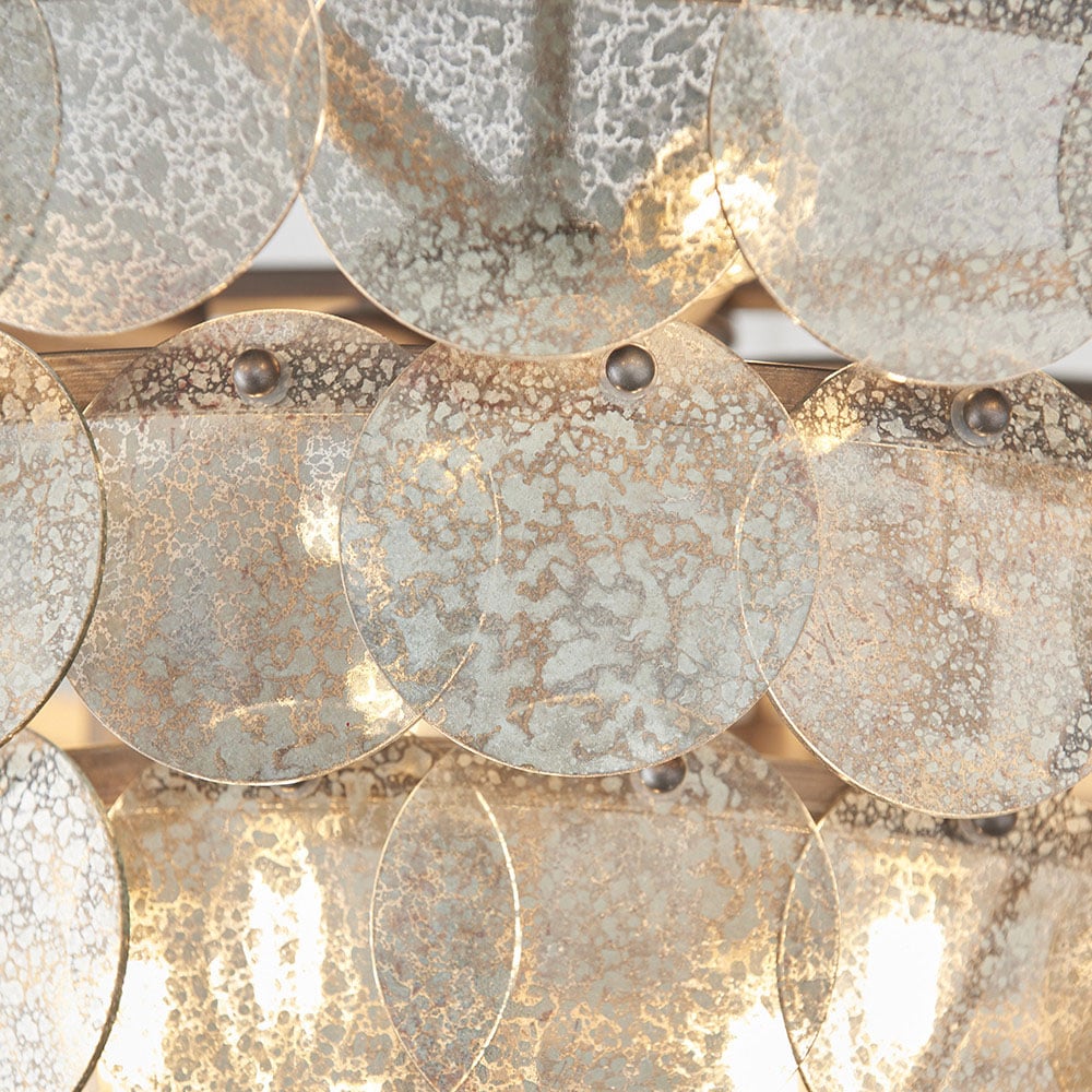 Merano Trapani Silver and Mercury Glass Pendant Light Image 4