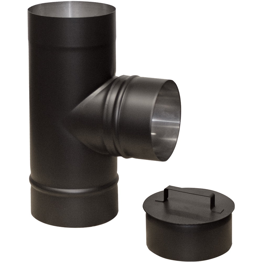 RoyalFire 5 Inch Tee Flue Pipe 90 Degree Image 1