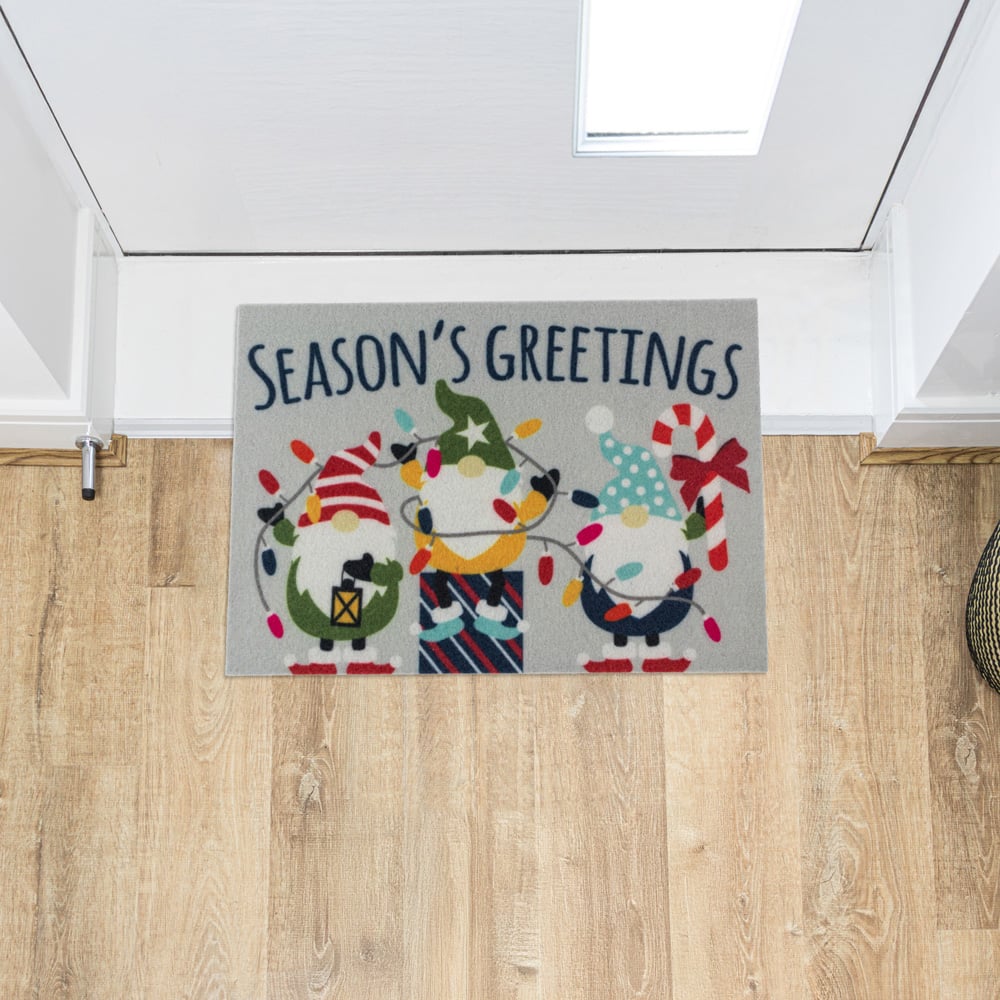 JVL Christmas Gonks Entrance Doormat 40 x 57cm Image 2