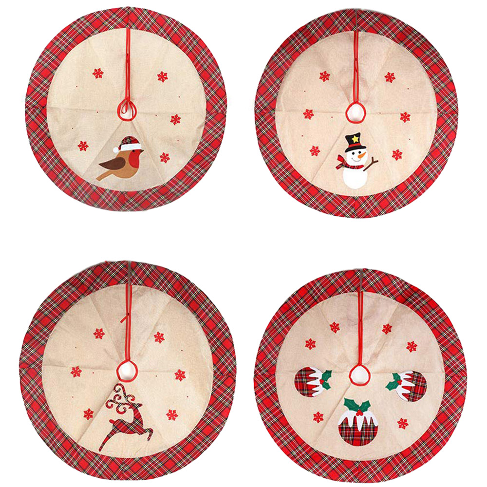 Shatchi Christmas Tree Skirt 86cm 4 Pack Image 1