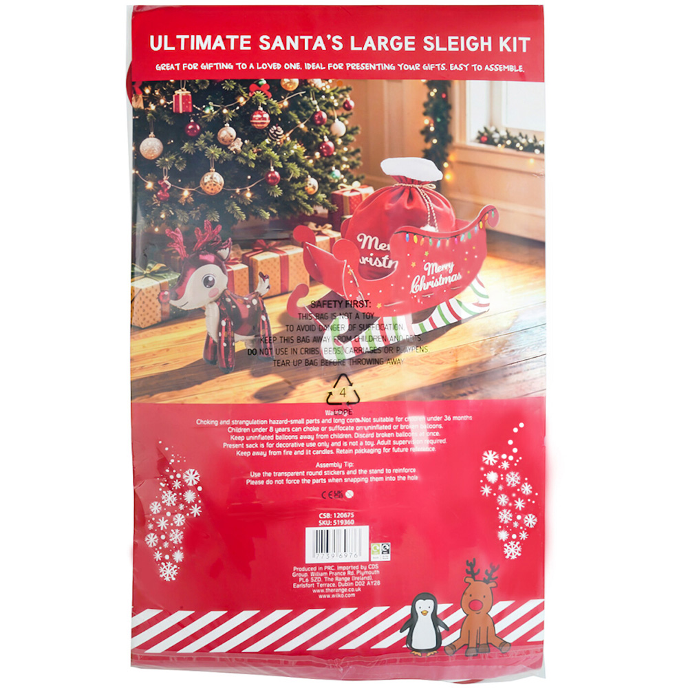 Ultimate Santas Large Sleigh Kit Red Image 4