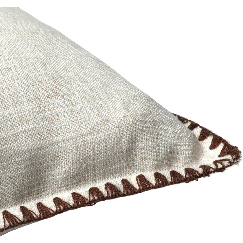Margot Stitch Edge Cushion Natural Image 3