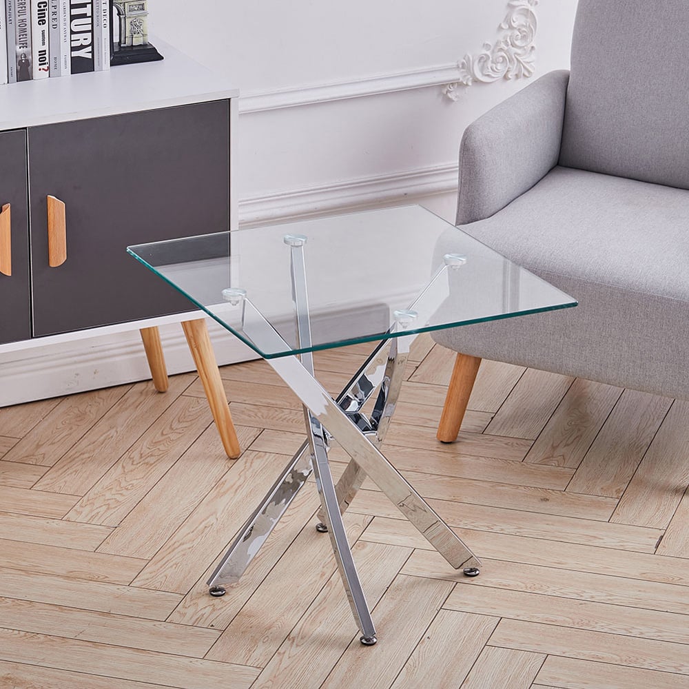 Living and Home Clear Glass Coffee Table Image 7