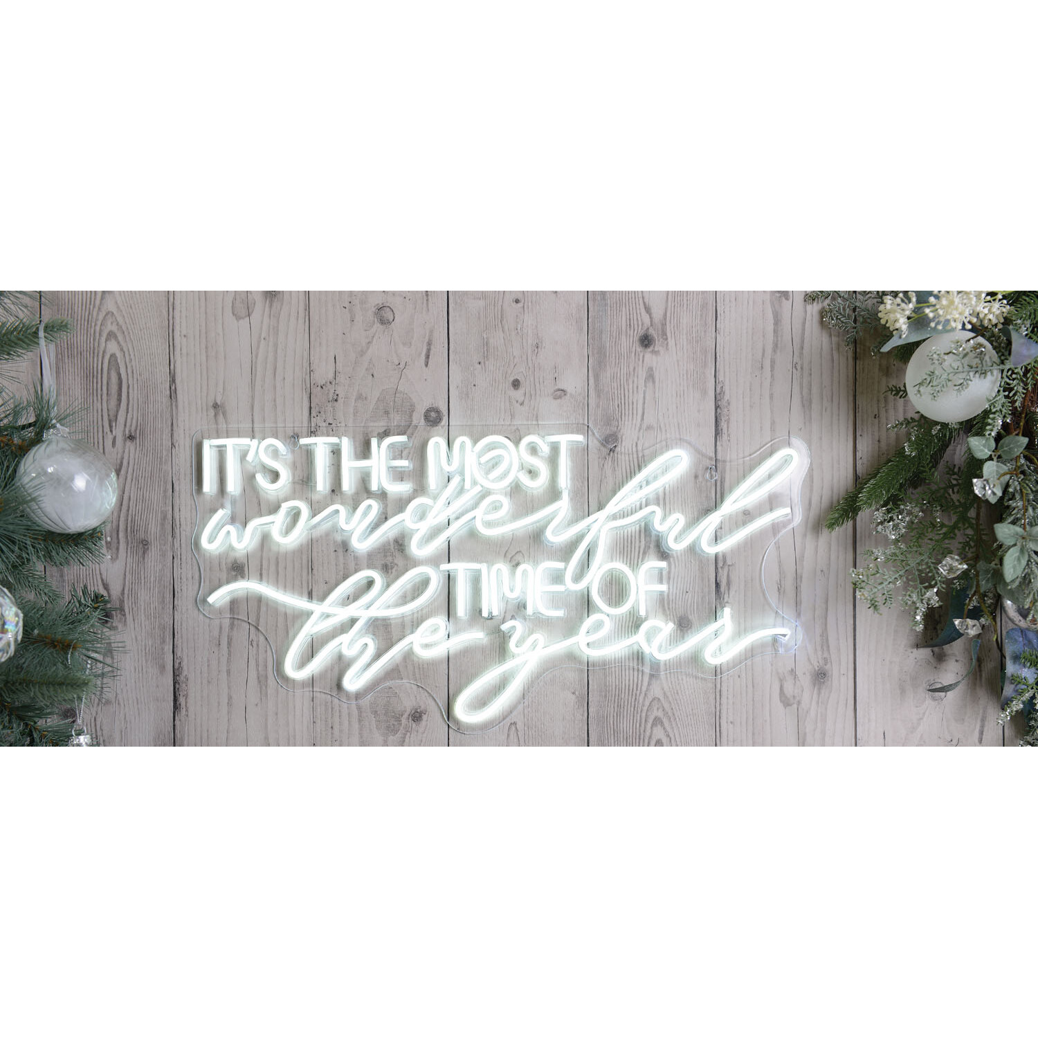 Wonderful Time of the Year Neon Sign - White Image 2