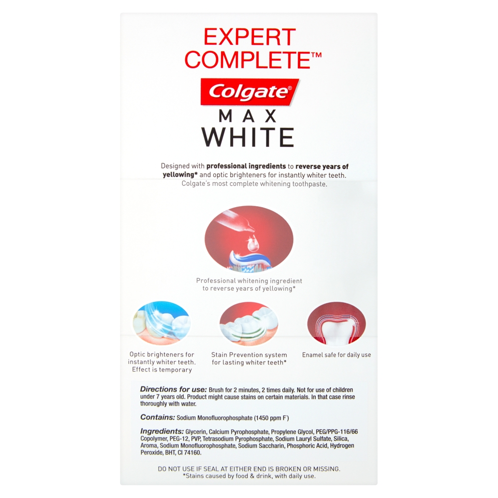 Colgate Max White Expert Complete Toothpaste 90ml Image 3