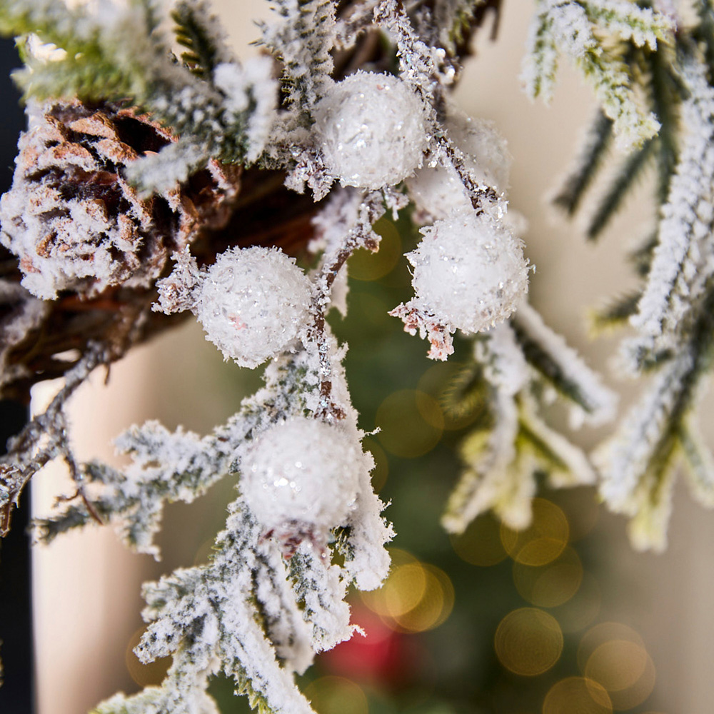 Dibor Winter Snowdrift Christmas Wreath 50cm Image 4