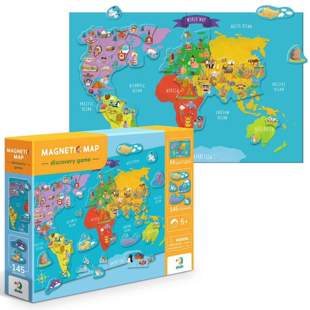 Dodo Magnetic Map 118 Piece Puzzle Image 2