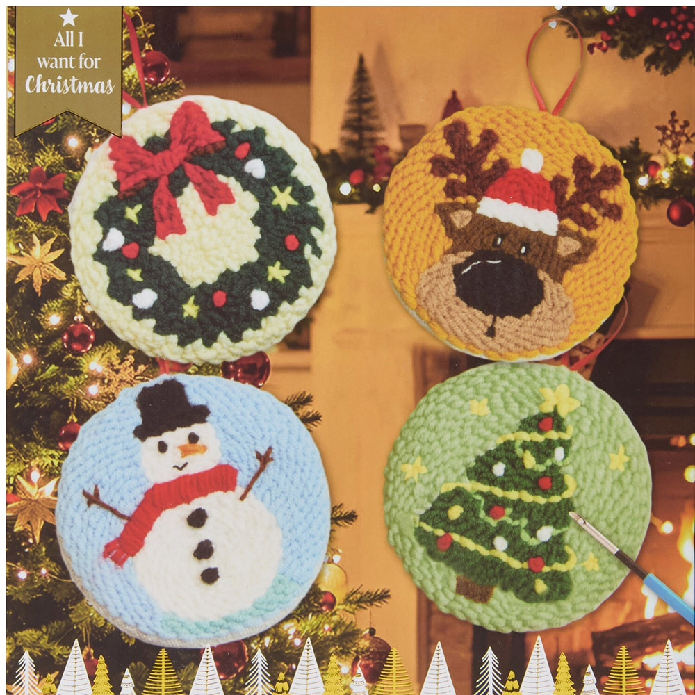 Christmas Punch Needle Ornaments Kit Image 3