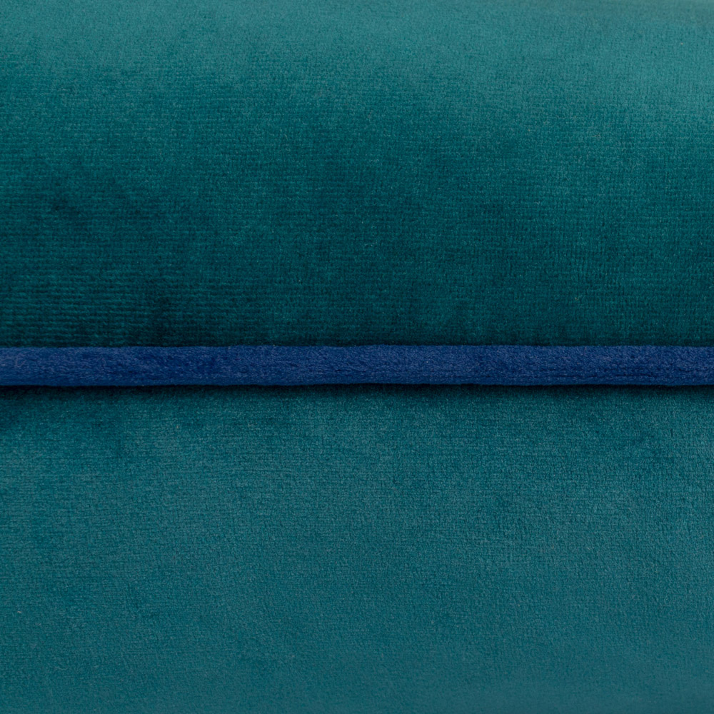 Furn Meridian Teal and Navy Velvet Cushion 45 x 45cm Image 4