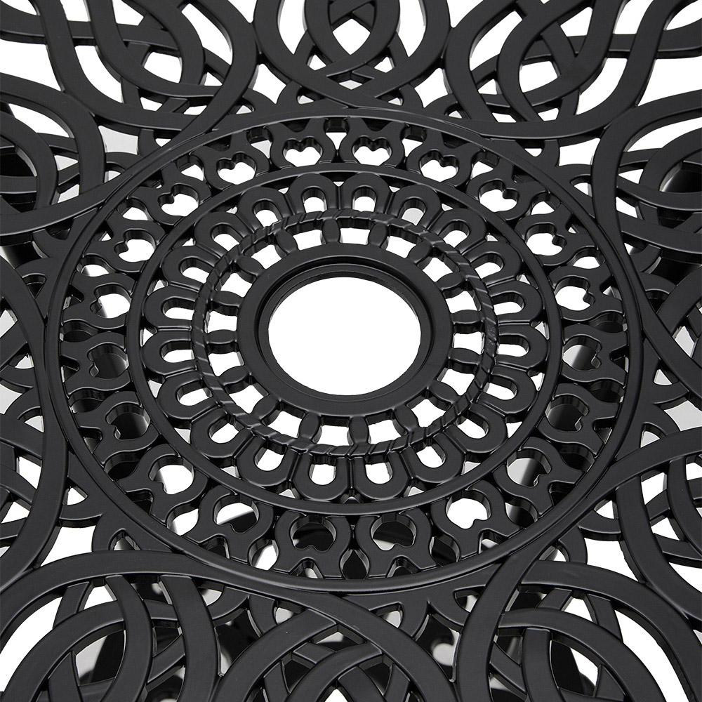 Living and Home 3 Seater Cast Aluminium Bistro Set Image 3