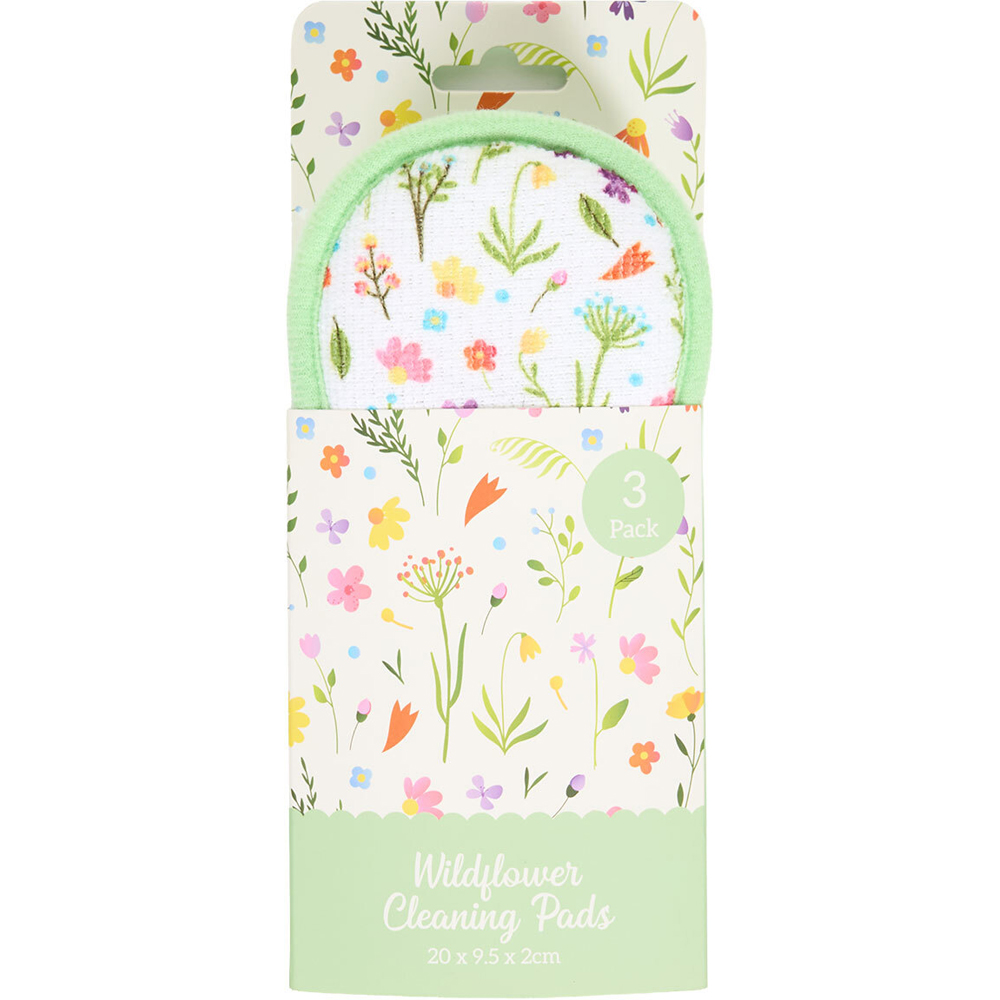 Pack of 3 Wildflower Cleaning Pads Green Image 5