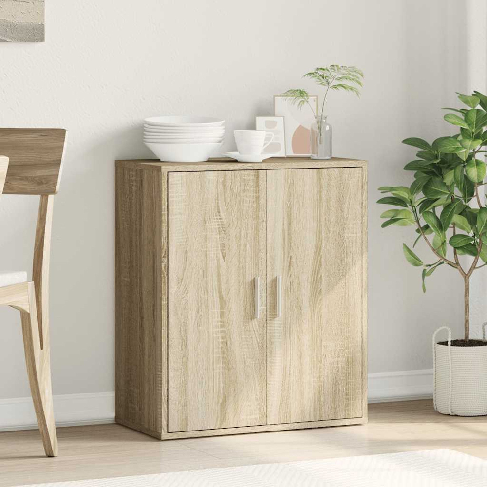 vidaXL 2 Door Sonoma Oak Wide Sideboard Image 9