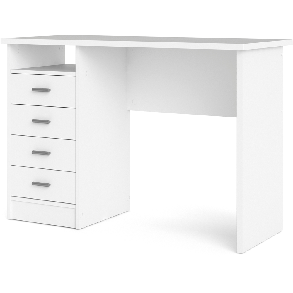 Florence Function Plus 4 Drawer Desk White Image 3