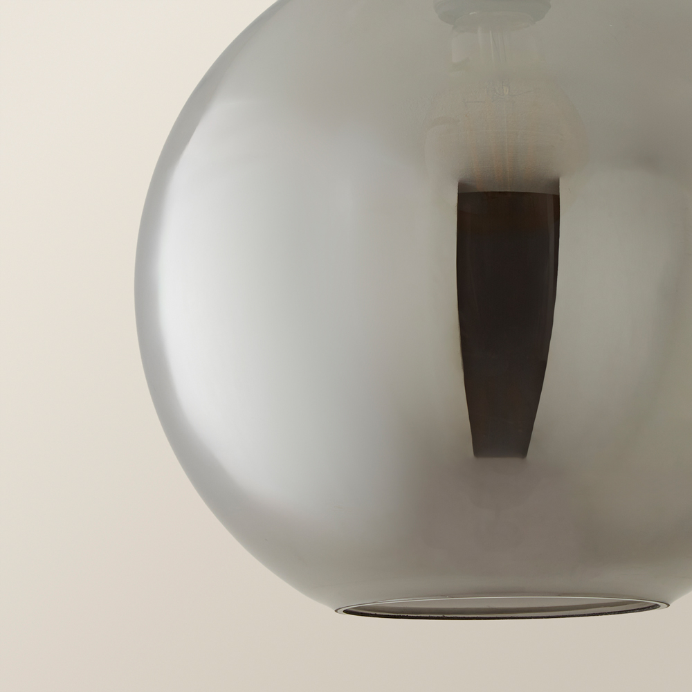ValueLights Bellamy Smoke Easy Fit Glass Shade Image 3