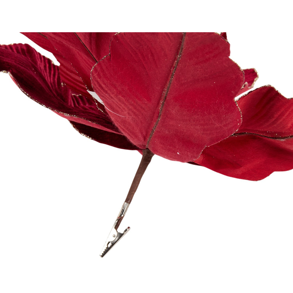 Large Poinsettia Clip Rouge Image 3