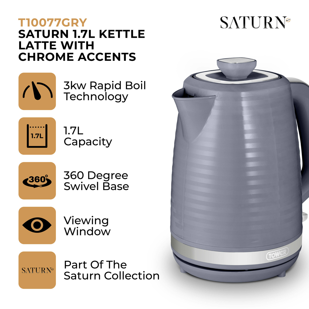 Tower Saturn EEJB330 2 Slice Toaster and 1.7L Kettle Set Image 7