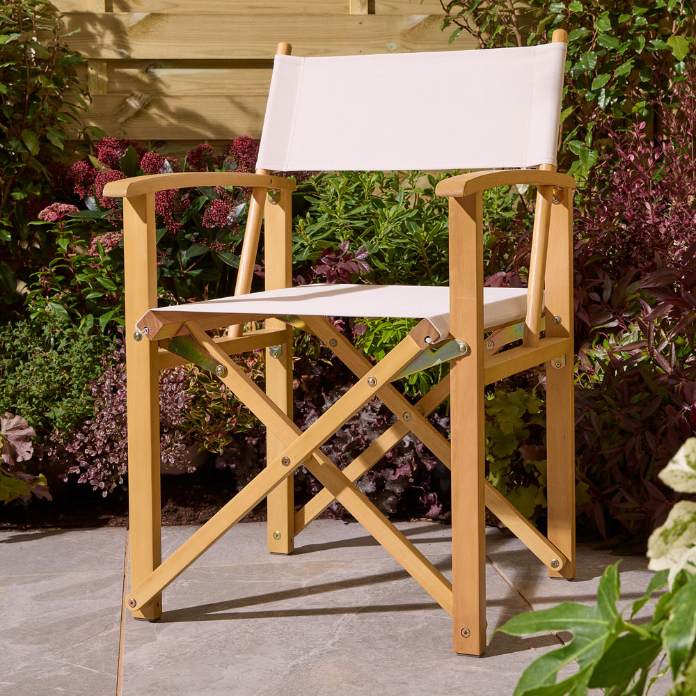 Rowlinson Ascot Natural Folding Director's Chair Image 7