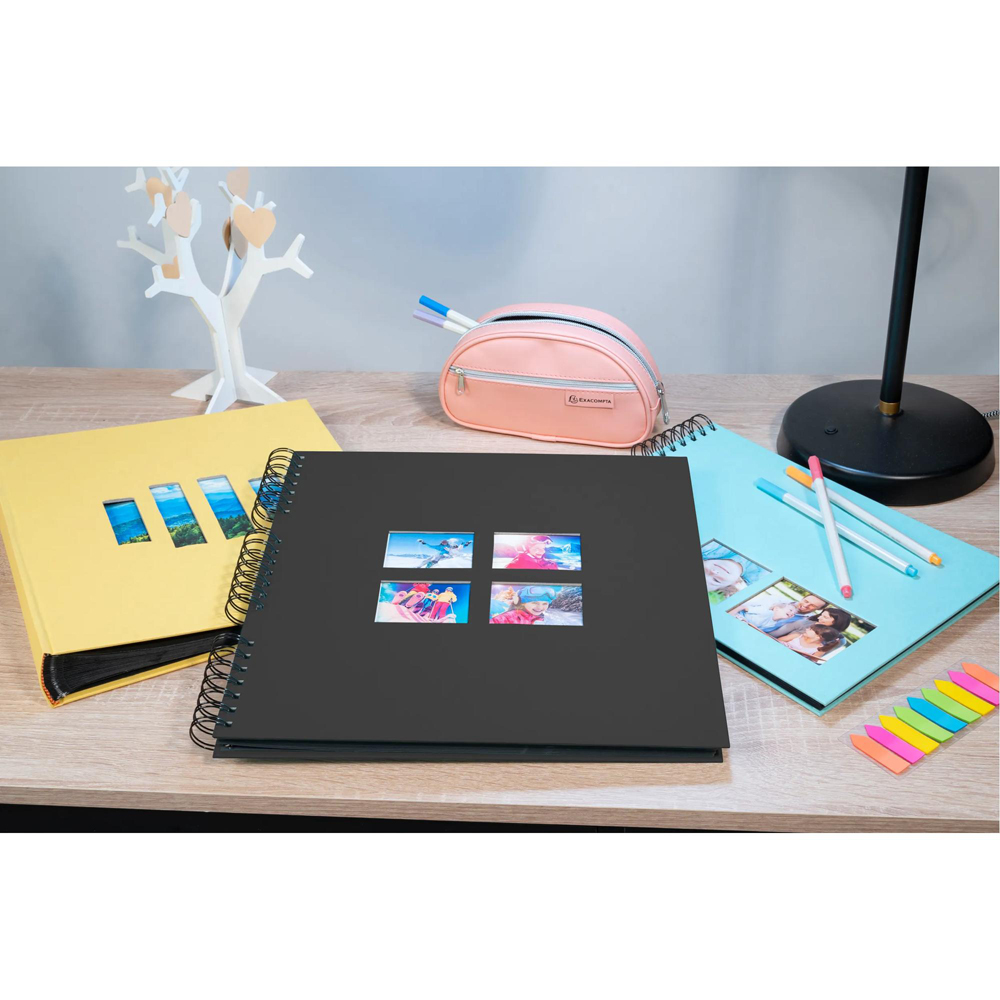 Exacompta Milano Black Wirebound Photo Album 60 Pages 360 Photos Image 2