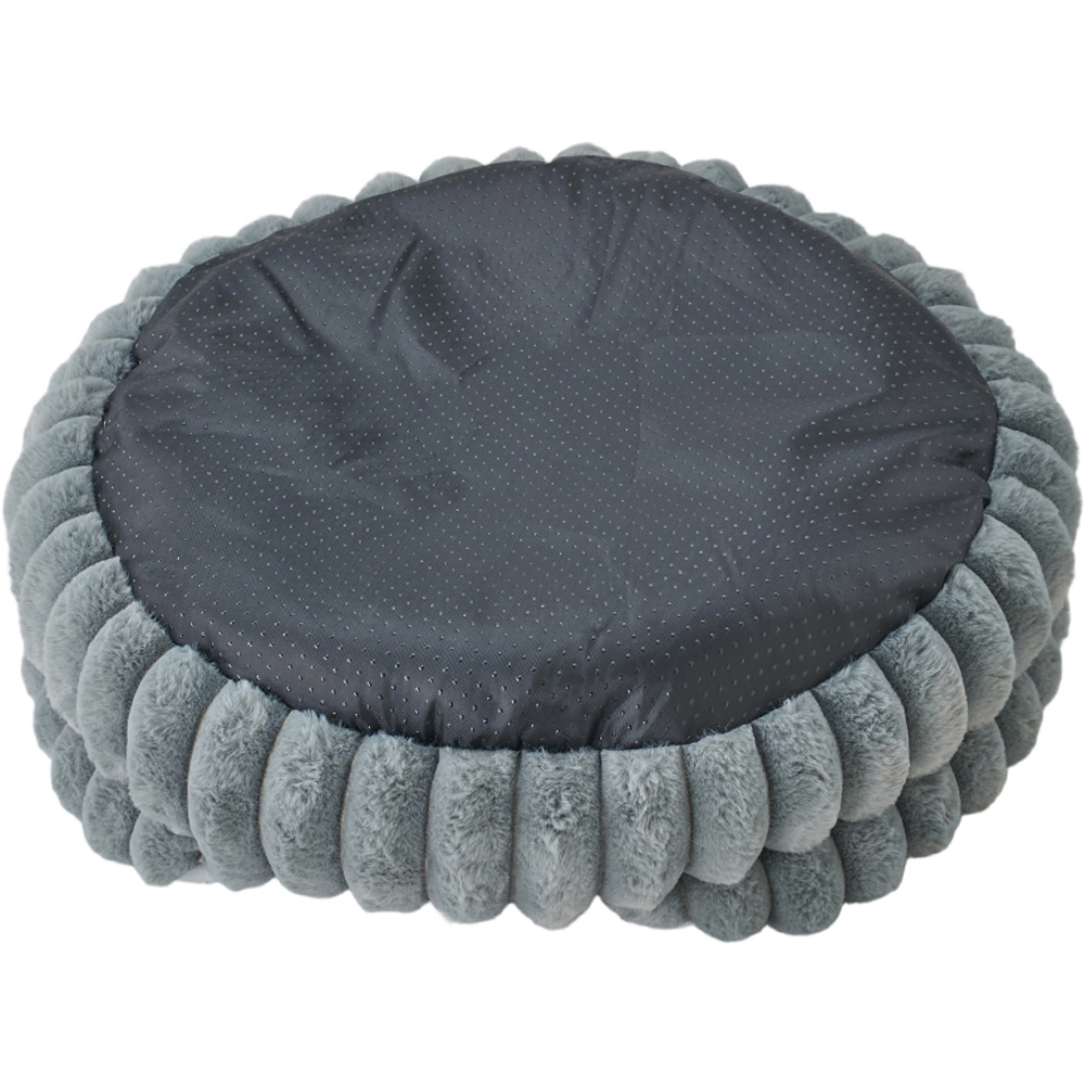 H&O Direct 50cm Grey Super Soft Faux Fur Pet Bed Image 5