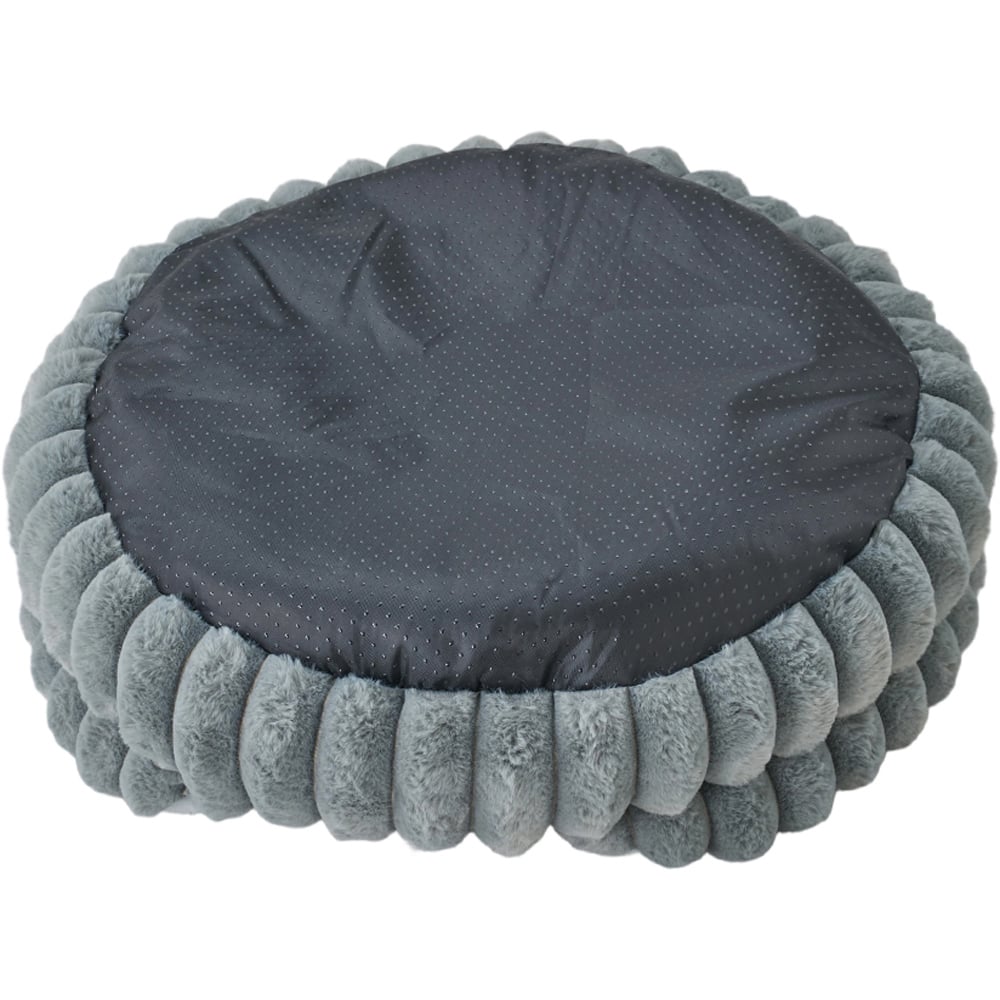 H&O Direct 60cm Grey Super Soft Faux Fur Pet Bed Image 5