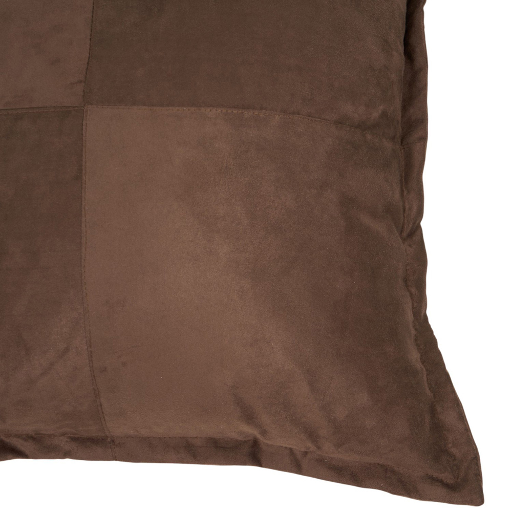 Cleo Faux Suede Cushion Brown Image 4