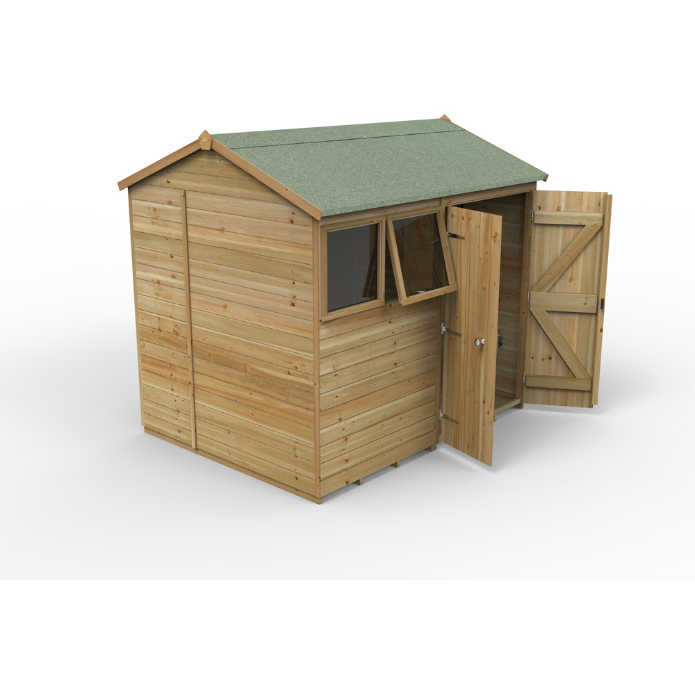 Forest Garden Timberdale 8 x 6ft Single Opening Reverse Apex Garden Shed Image 3