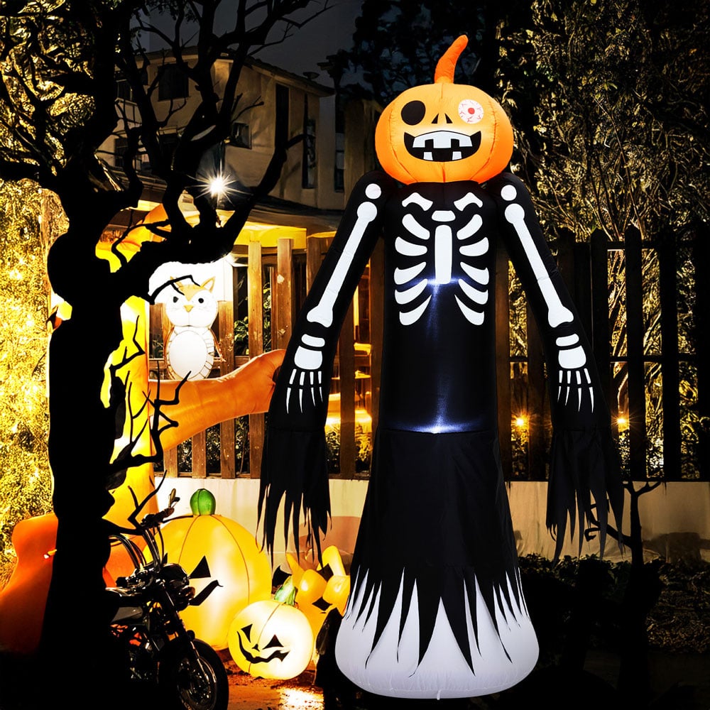 Living and Home Black Inflatable LED Model Halloween Decoration 9ft Image 7