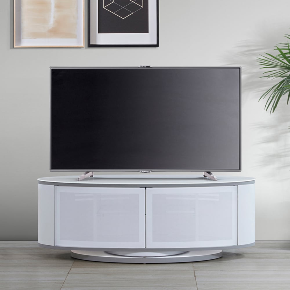 MDA Designs Luna 2 Door White TV Unit Image 8