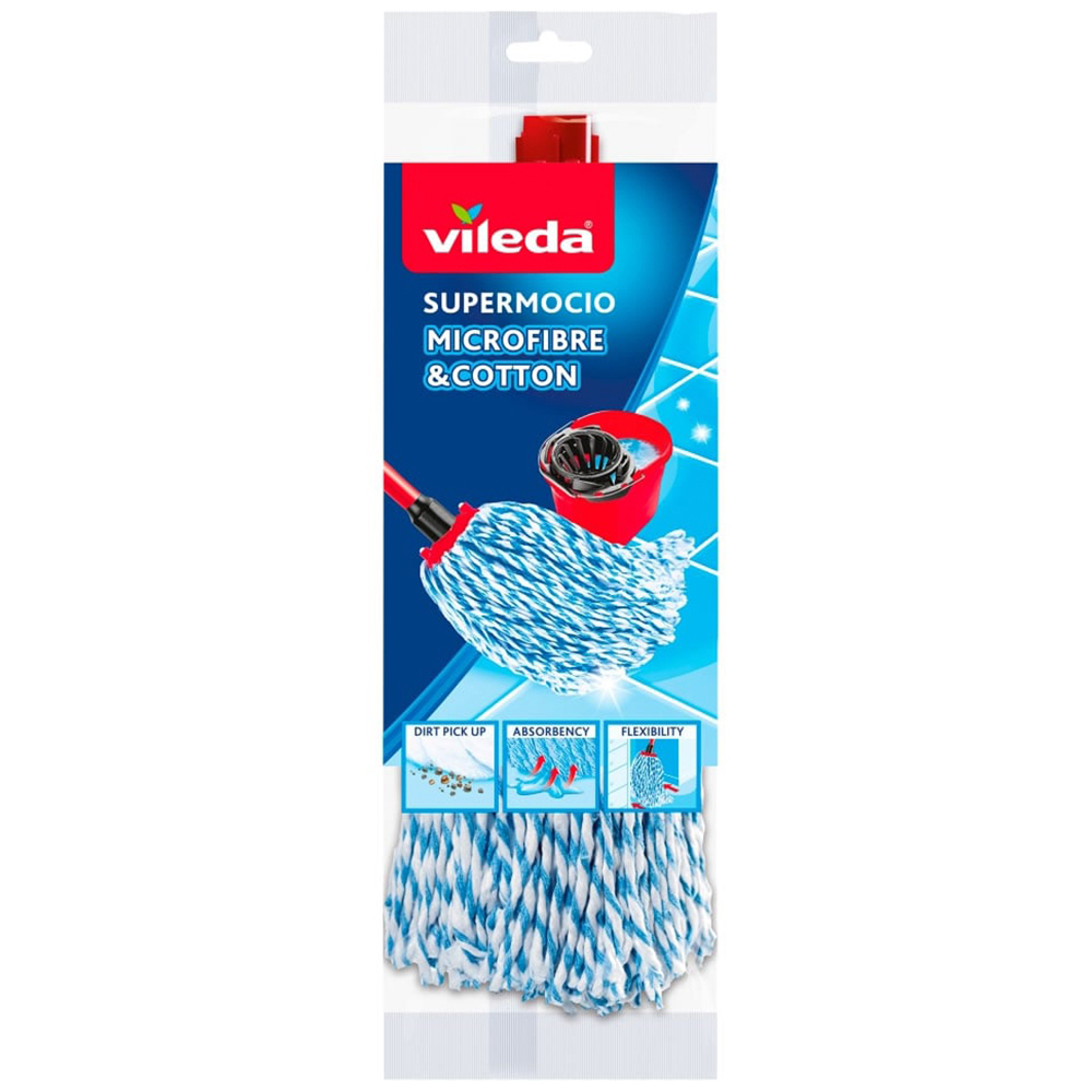 Vileda Supermocio Microfibre and Cotton Mop Refill Image 1