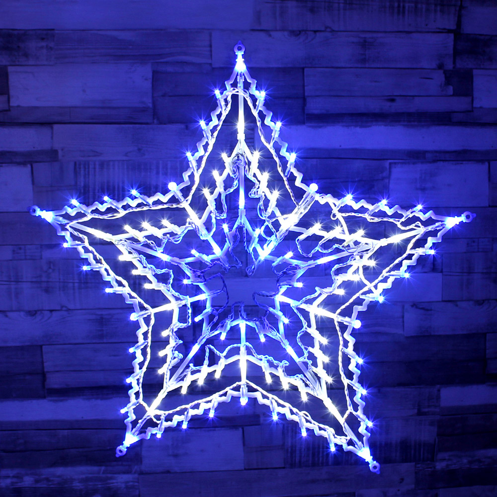 The Christmas Workshop Blue and White LED Star Silhouette Light Image 1